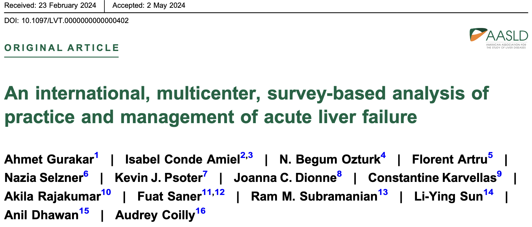 Liver Transplantation 2024